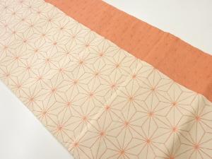 縞に麻の葉模様織出し袋帯